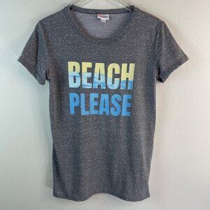 LuLaRoe Gray Beach Please Tee Size Small